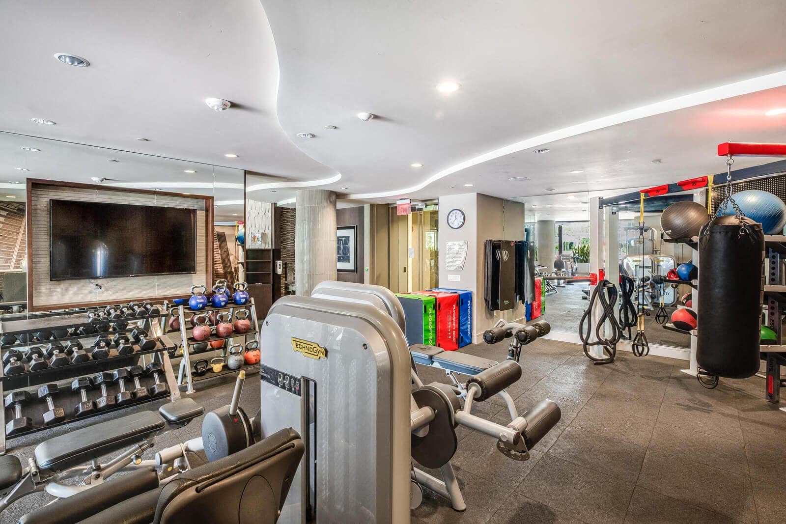 State-of-the-art fitness center with strength training equipment
