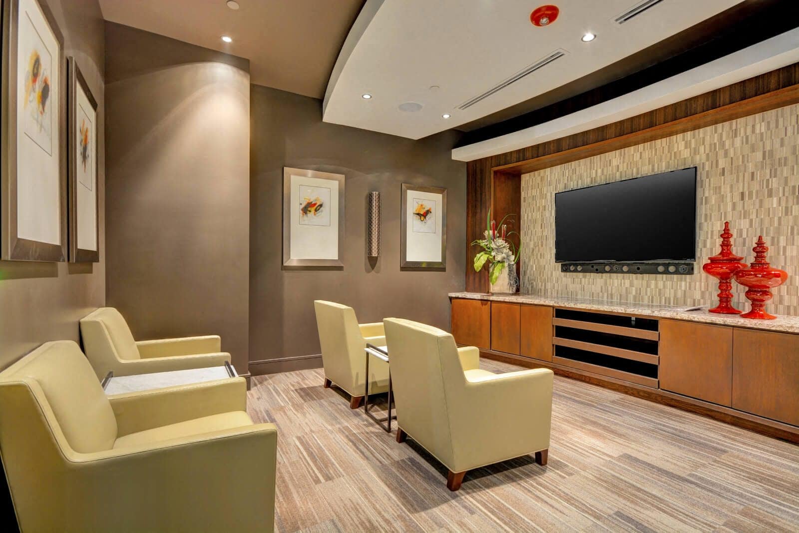 Private movie screening room