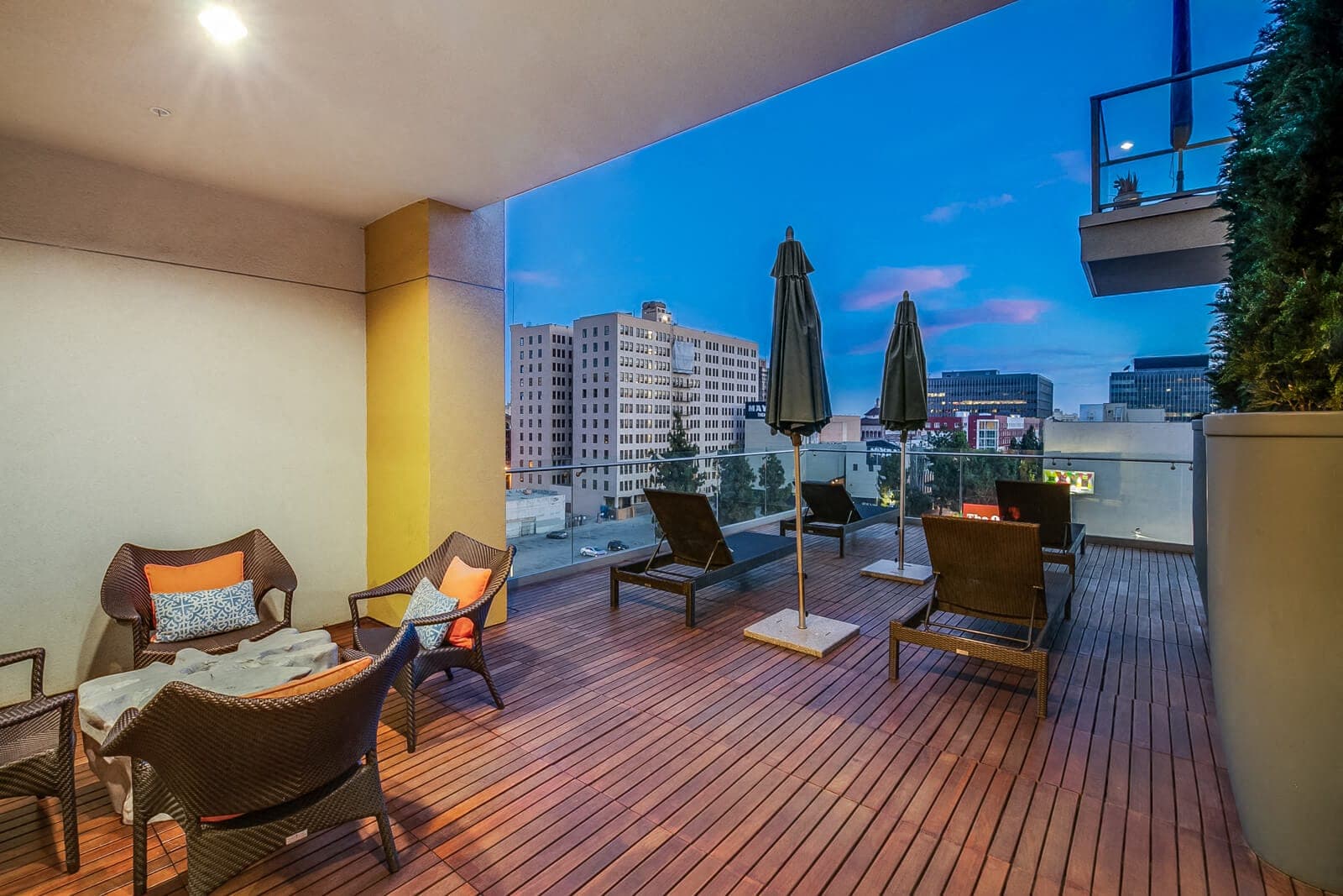 Enjoy the view from our rooftop deck