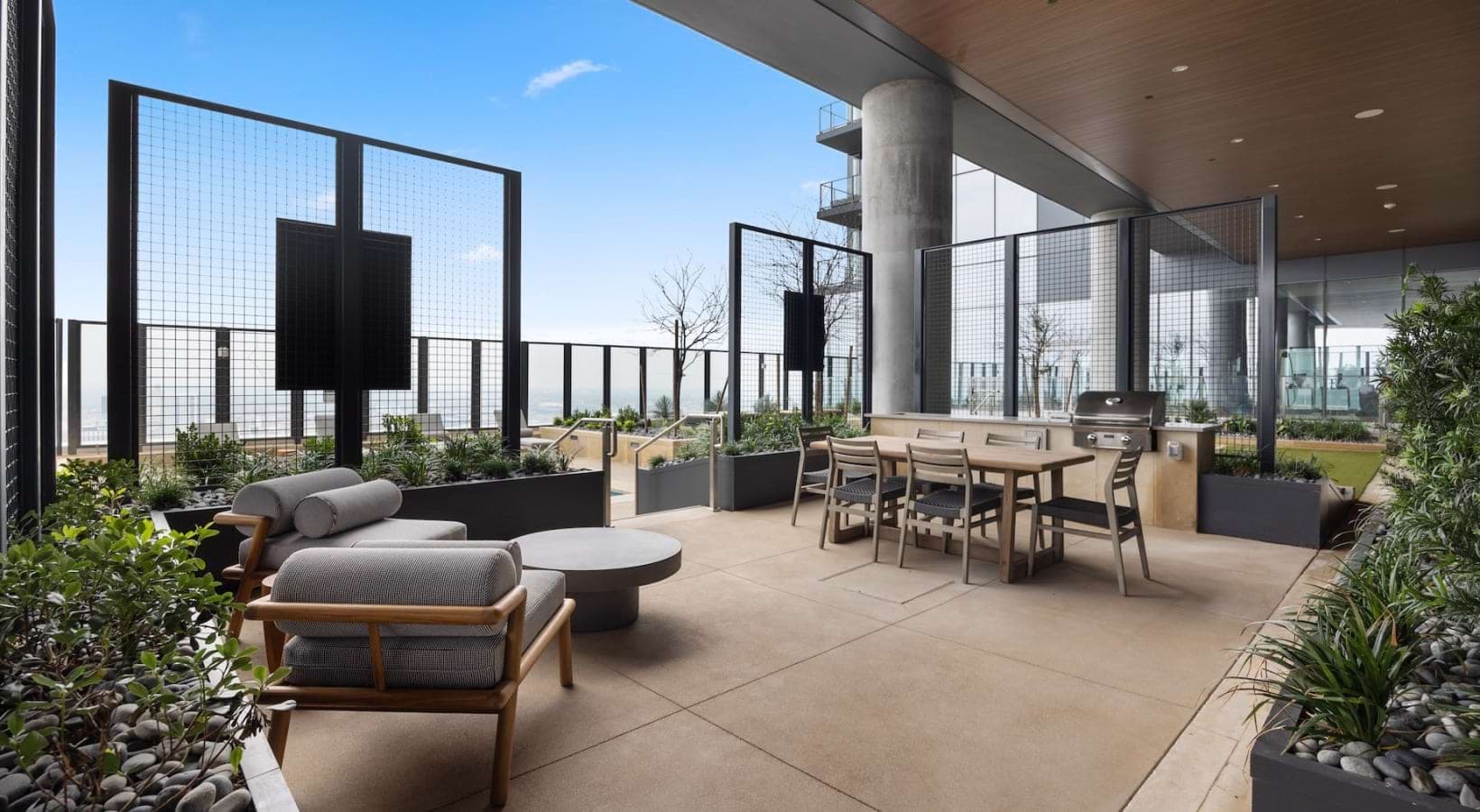 Outdoor Lounge with Grill