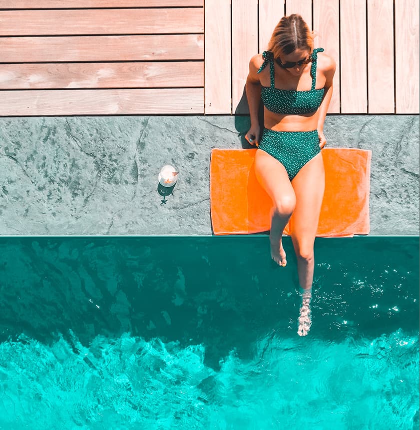 Amenity space with pool