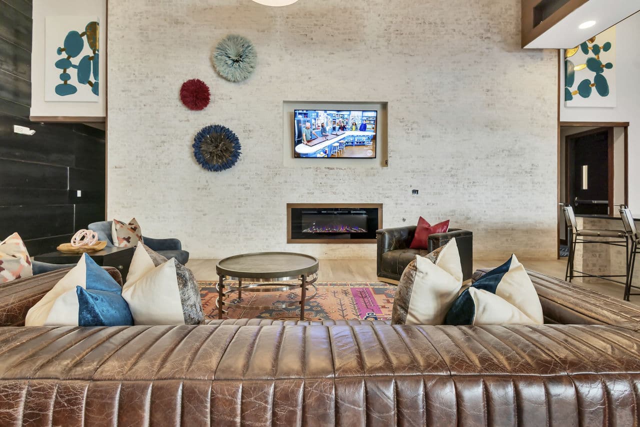 Clubhouse with modern decor and seating