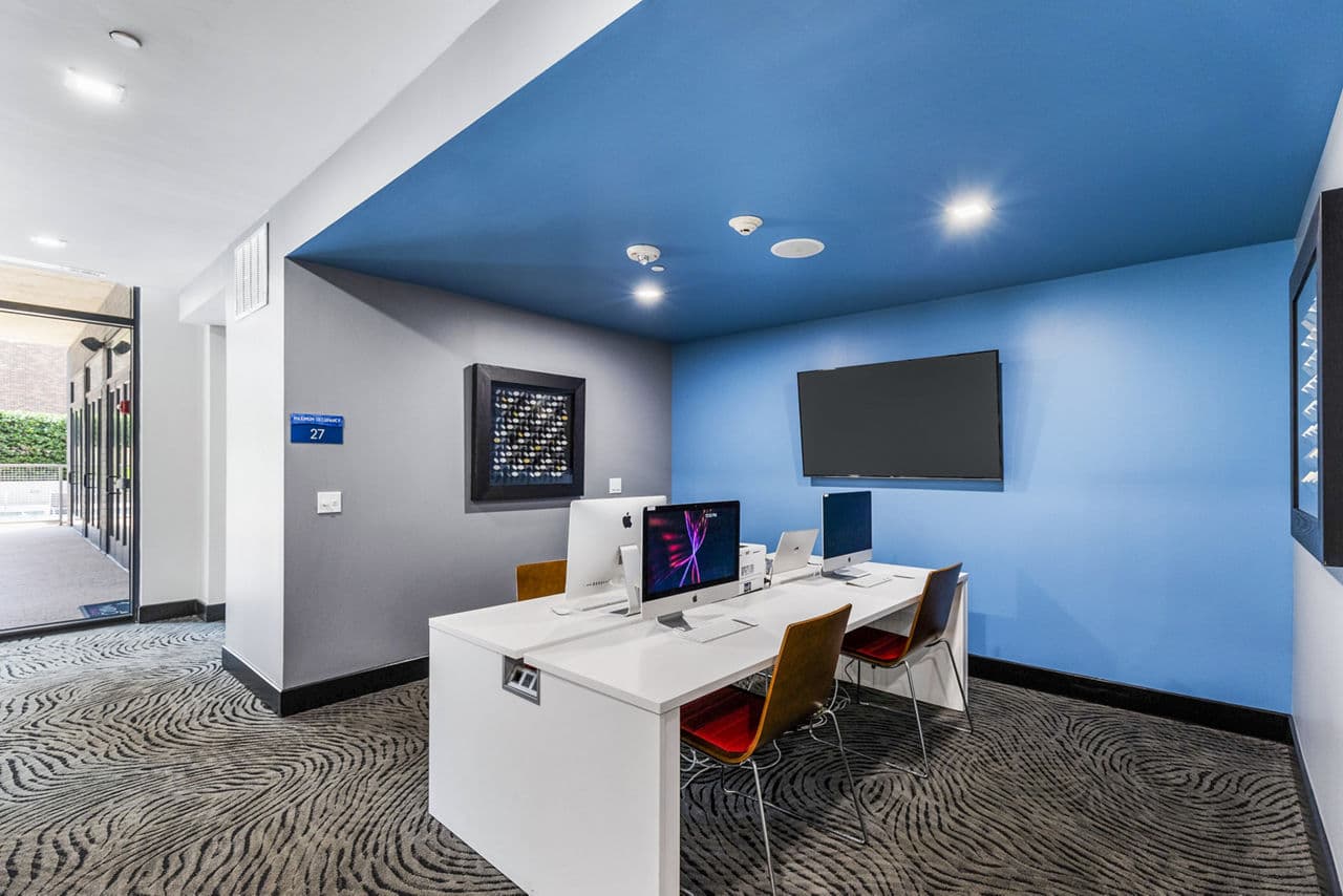Clubhouse lobby with modern seating