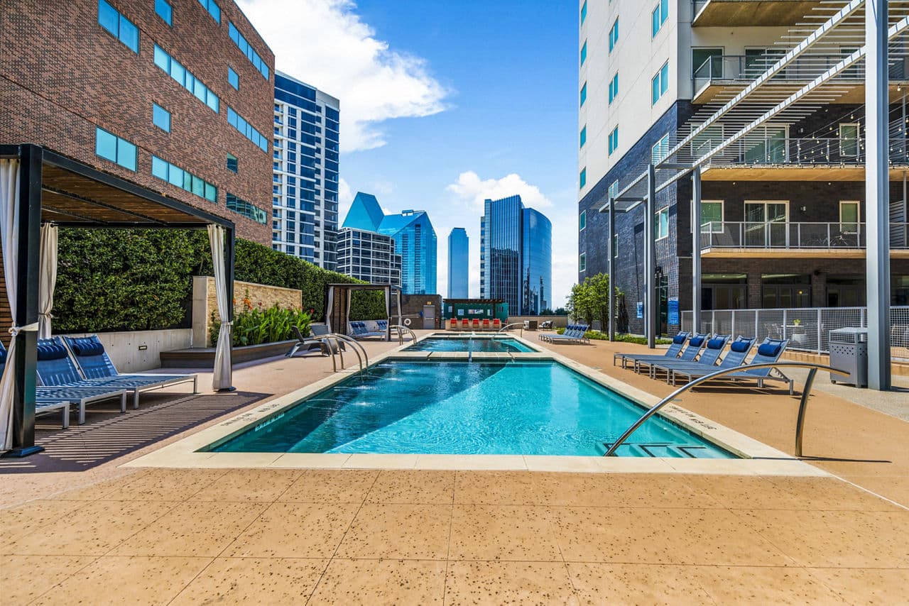Luxurious pool at Miro Apartments with sleek design