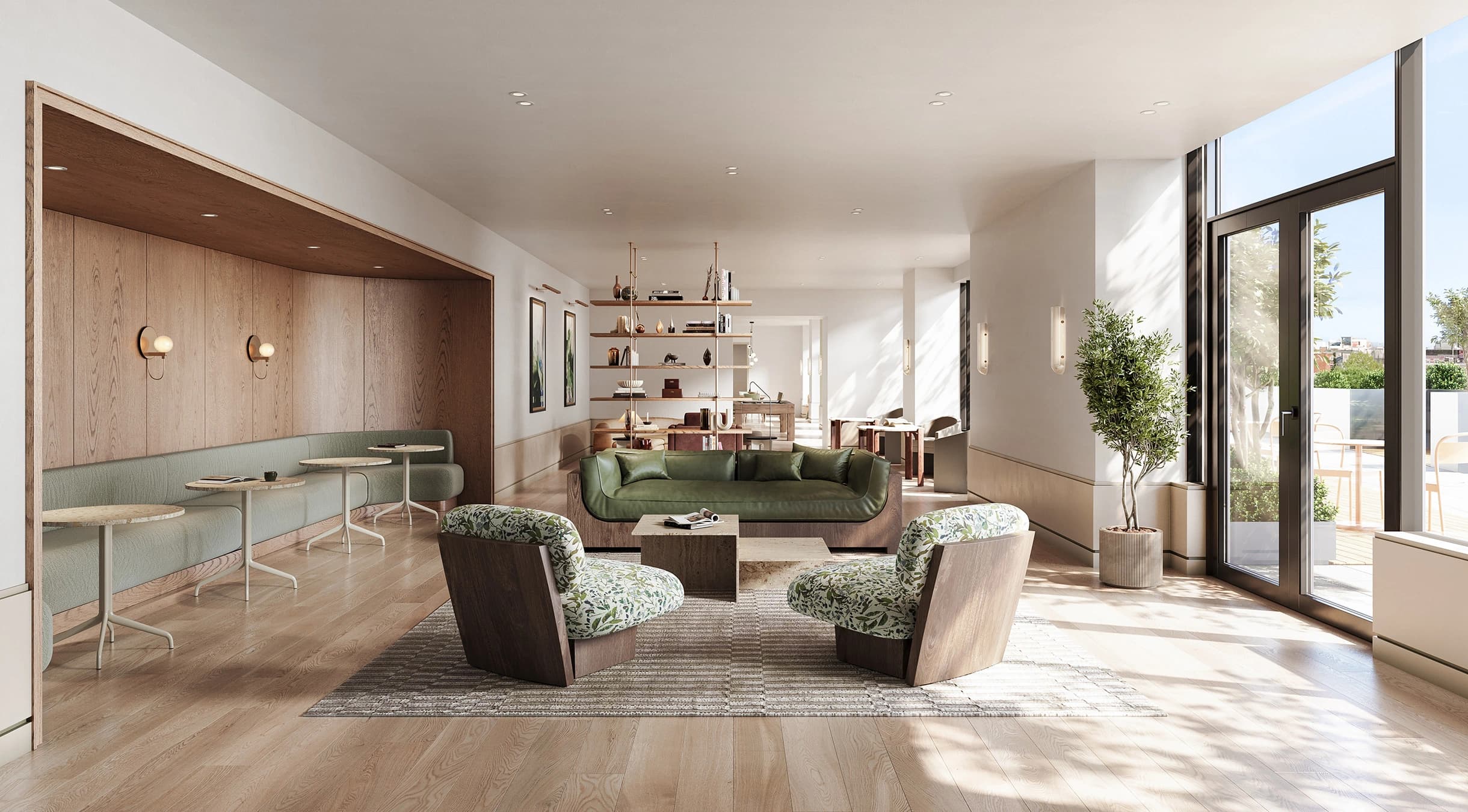 Social Lounge opens out to the Garden Terrace