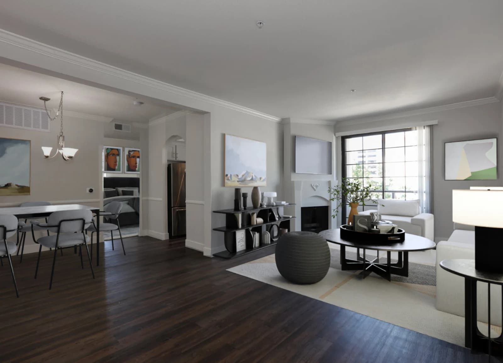Model Unit Living Room and Dining Table