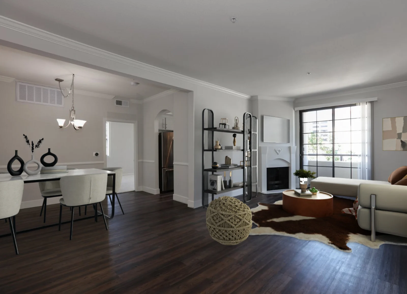 Model Unit Living Room and Dining Table