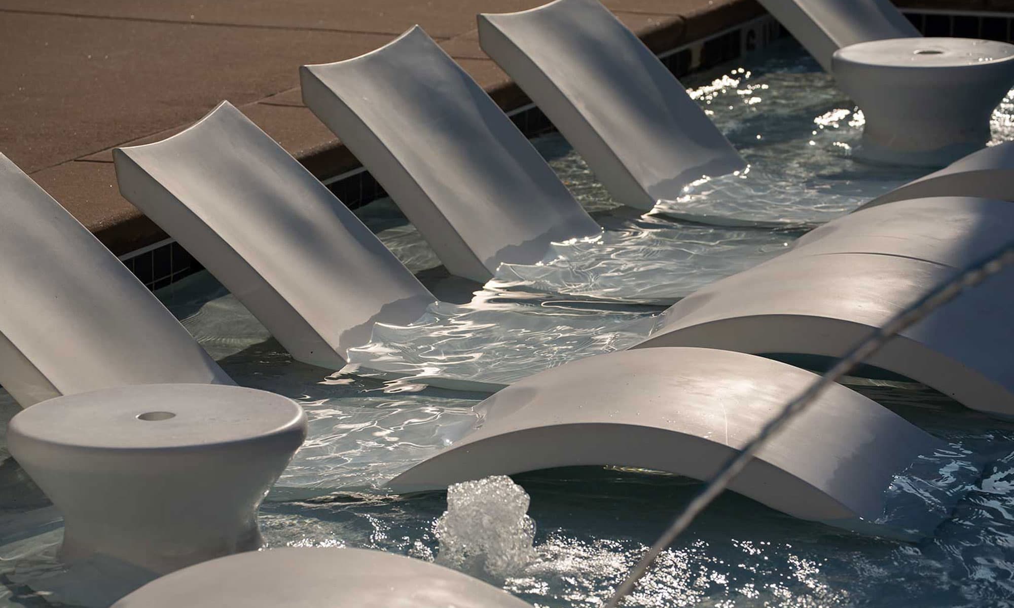 In-pool lounge chairs