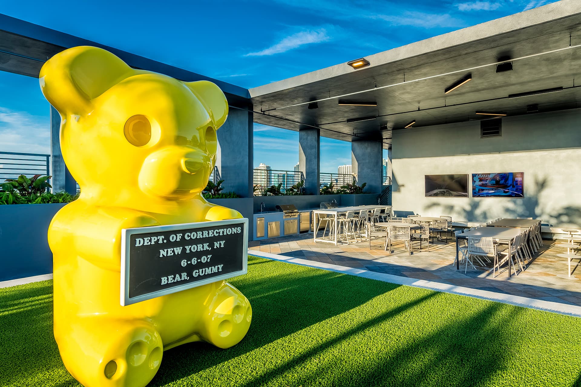 Gummy bear art installation
