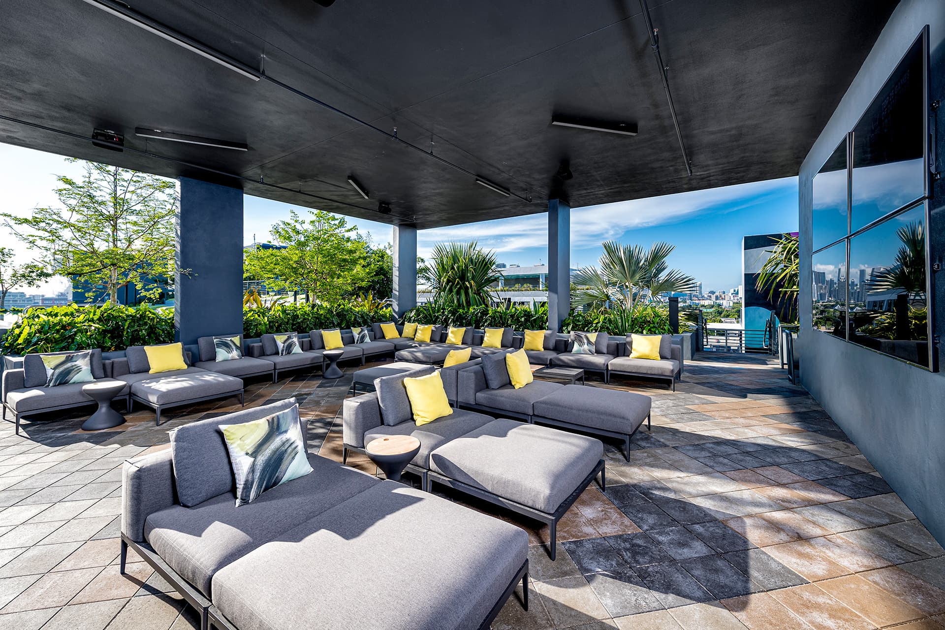 Outdoor lounge area