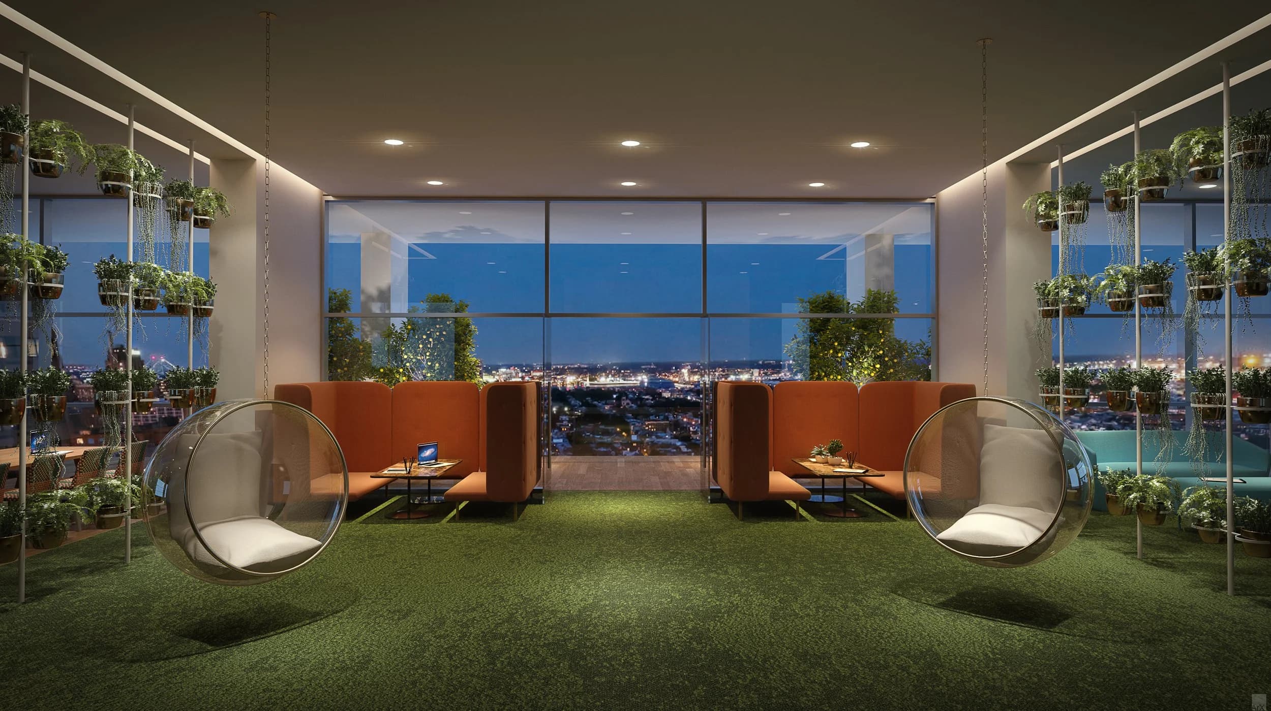 Communal workspace interior