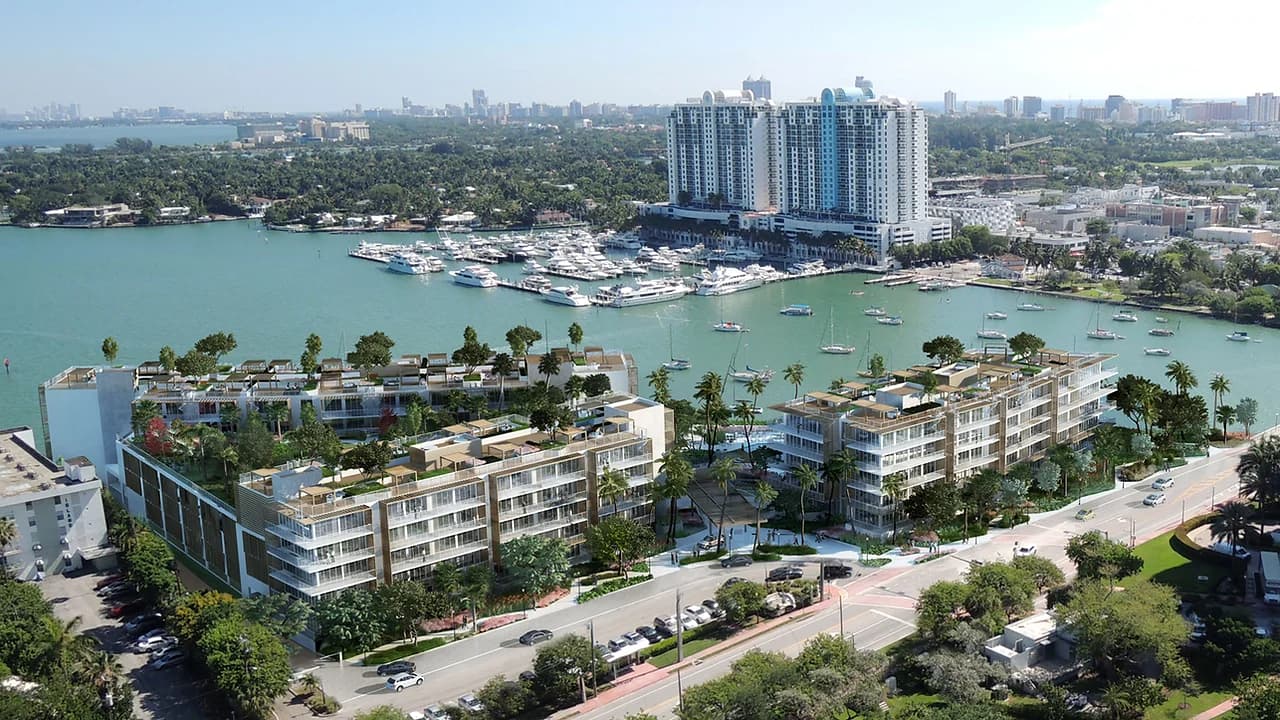 Image showcasing the buildings and oceanfront view